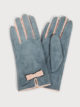 Light Blue Suede Gloves