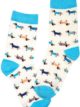 Dachshund Dog Turquoise Socks
